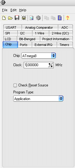 CVAVR новий проект